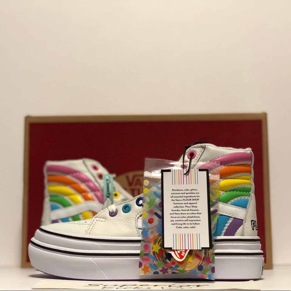 Vans Super Comfycush Sk8-Hi (Flour Shop) “Rainbow/True White”